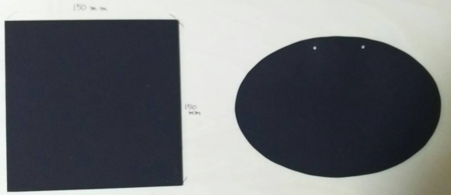 15角、楕円のブラックボード写真